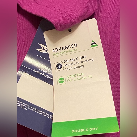 Hanes women’s Performance Zip up jacket size XL - Fuchsia/pink color NWT - Picture 4 of 4